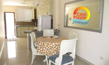 Vendo villa amoblada en Playas, ciudadela cerrada con salida al mar, piscina y seguridad