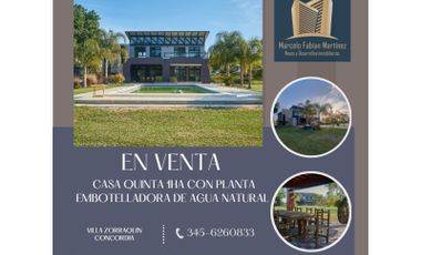Casa quinta + Planta de agua mineral  en villa Zorraquin