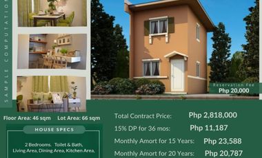 Ezabelle House and Lot - Camella Baia