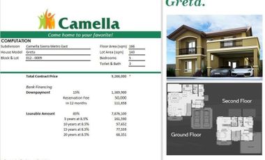 Camella Sierra Metro East in Teresa For more inquiries, Pls contact; Donald Portuguez SUN# 0933825---- TM# 0955561----