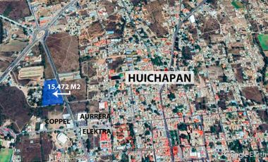 Amplio terreno comercial en excelente ubicación en Huichapan.