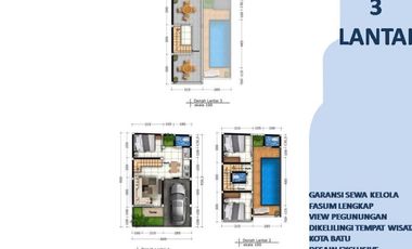 Rumah Villa Dijual Di Batu Malang Tipe 97 Pusat Kota Batu