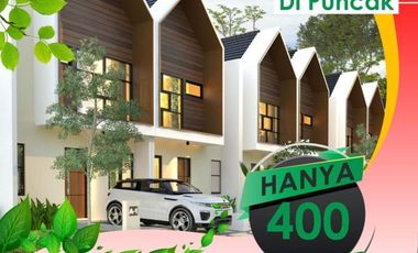 Villa Asri Nyaman di Puncak View Gunung Gede Pangrango dan Cianjur City Light Harga CASH PROMO Cuma 325 juta.