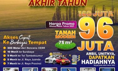 96 Juta Tanah Modern di Kawasan Juanda Sidoarjo Akses Mudah