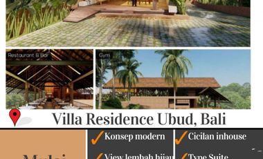 Villa Residence dengan konsep modern dan view lembah hijau di Ubud Gianyar