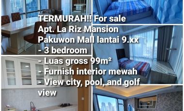 Dijual apartemen Mewah 3BR La Riz Pakuwon Mall