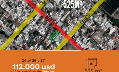 Terreno en venta - 525 mts2 - La Plata [FINANCIADO]