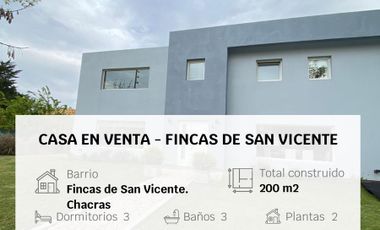 Casa en venta - Fincas de San Vicente Chacras barrio cerrado  posible financiacion o permuta