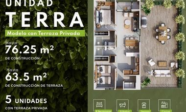 Condominio en Venta Modelo TERRA Terraza - en Fluvial Vallarta Puerto Vallarta