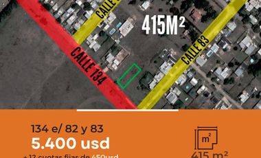 Terreno en venta - 415 mts2 - Los Hornos, La Plata [FINANCIADO]
