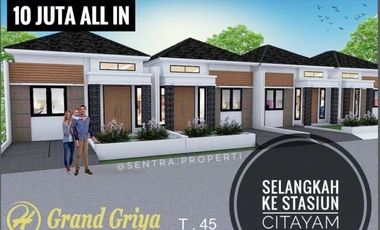 Rumah mewah 2 lantai murah tepi jalan raya angkot selangkah ke stasiun citayam bogor depok