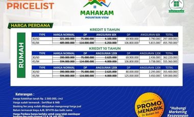 rumah dijual di sempaja samarinda Mahakam Mountain View