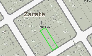 Terreno en Venta de 468 m² - Zarate