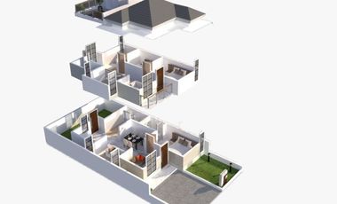 Rumah Cluster Minimalis 2 Lantai di Jl Simpang Tiga