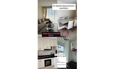 Departamento Amoblado De Estreno - Condominio Garden 360 - 3 Habitaciones