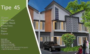 FREE SEMUA BIAYA RUMAH MURAH MALANG TIPE 45 DEKAT KAMPUS