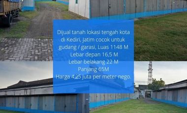 Jual Tanah Strategis Luas di Tengah Kota Kediri