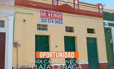 Venta, Casa con local, Plaza de Ciénaga.