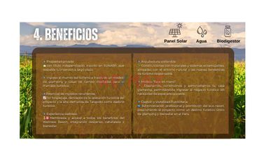 Venta De Lotes En Rentable Y Fascinante Proyecto En Condominio Turistico Con Enfoque En Naturaleza, Wellness Y Glamping En Tarapoto Con Alto Potencial
