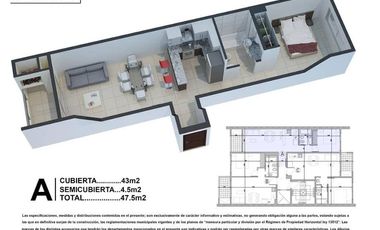 Departamento en venta en Villa Luzuriaga