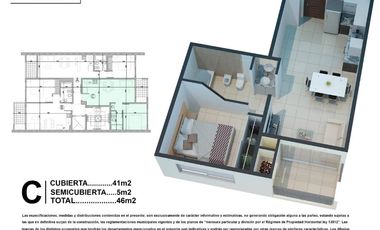 Departamento en venta en Villa Luzuriaga