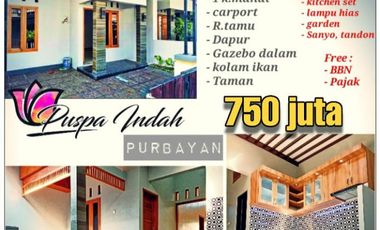 Rumah purbayan gentan mewah murah cluster