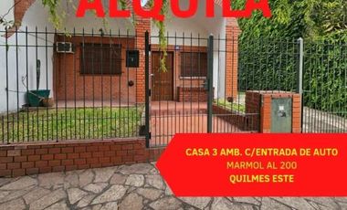 Casa en alquiler en Quilmes Este