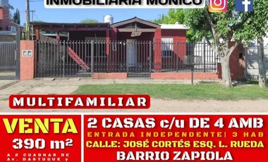 venta 2 casas en mismo terreno de 4 amb en paso del rey