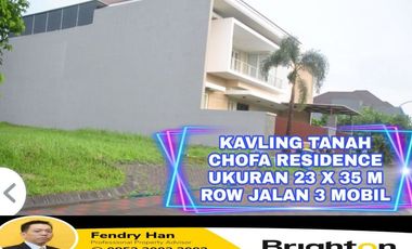 TANAH KAVLING PERUMAHAN ELITE THE CHOFA RESIDENCE DARMO PERMAI