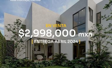 Casa en venta Mérida, Verena Real Montejo con doble altura entrega inmediata