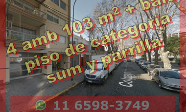 Departamento (piso) en Venta en Caballito 4 ambientes 3 baños 103 m2 - Colpayo 700 - u$s 320.000
