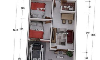 RUMAH DIJUAL BERBAH, HANYA 300 JUTAAN
