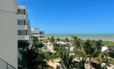 Departamento Amueblado en la playa en RENTA en Almares, Kinuh Telchac Puerto.