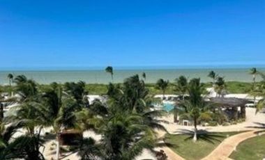 Departamento Amueblado en la playa en RENTA en Almares, Kinuh Telchac Puerto.