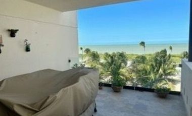 Departamento Amueblado en la playa en RENTA en Almares, Kinuh Telchac Puerto.