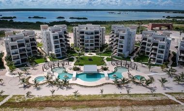 Departamento Amueblado en la playa en RENTA en Almares, Kinuh Telchac Puerto.