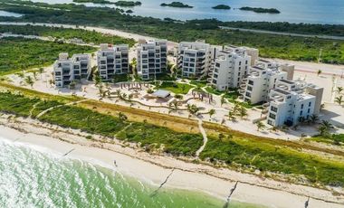 Departamento Amueblado en la playa en RENTA en Almares, Kinuh Telchac Puerto.