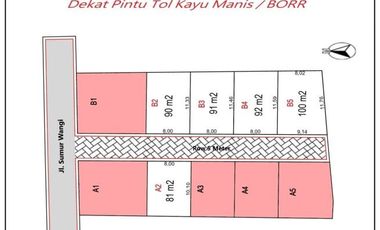 Kavling Area Tanah Sareal Bogor, Dekat Transmart Yasmin, SHM 3 Jt-An/Meter