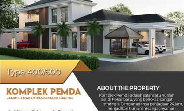 hunian elit design tropis modern di komplek pemda