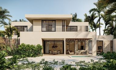 Villas y terrenos con Club de playa en venta frente al mar de Sisal