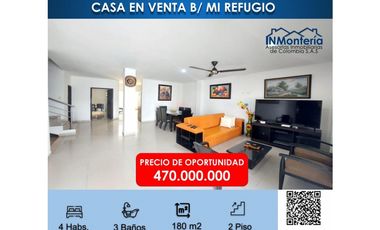 SE VENDE CASA DE DOS PISOS EN BARRIO MI REFUGIO DE MONTERIA