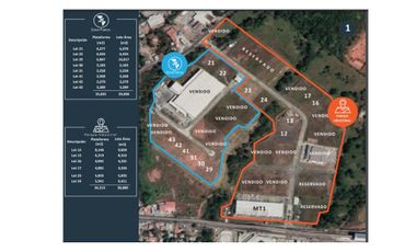 Terrenos en parque industrial Tocumen desde 4,081 m2 a $245/m2