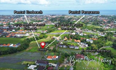 Tanah 5080m2 di Pererenan Dekat Dengan Pantai View Sawah
