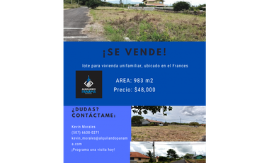 Se Vende Lote en Boquete, El Frances.