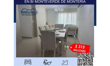 SE VENDE HERMOSO APARTAMENTO EN MONTEVERDE DE MONTERIA