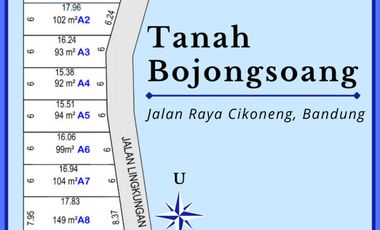Tanah Bojongsoang Cikoneng Bojongsari Bandung Luas 92 m2