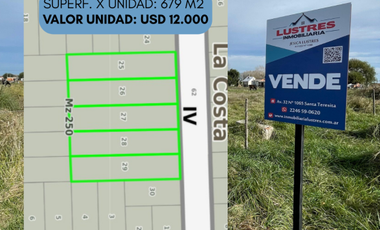 Lotes en venta Mar del Tuyu, en bloque o por unidad