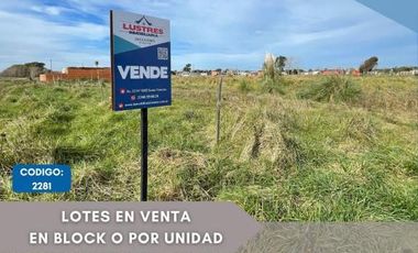 Lotes en venta Mar del Tuyu, en bloque o por unidad