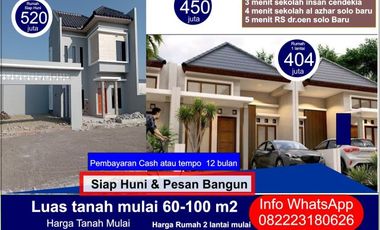Rumah Solo Baru Rumah Baki Rumah 2 Lantai solo Baru tanah Solo baru