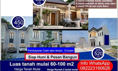 Rumah Solo Baru Rumah Baki Rumah 2 Lantai solo Baru tanah Solo baru
